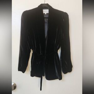 Emerson Fry Paris Jacket Black Silk Velvet blazer size L